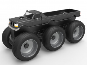 Monster Truck 6x6 concept Modèle 3D