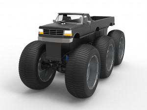 Monster Truck 6x6 concept Modèle 3D