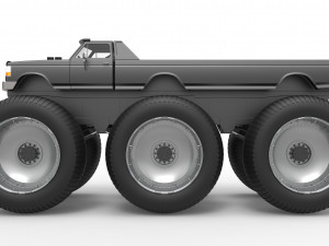Monster Truck 6x6 concept Modèle 3D