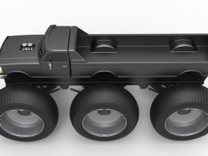 Monster Truck 6x6 concept Modèle 3D