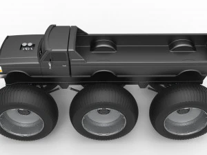 Monster Truck 6x6 concept 3D Model