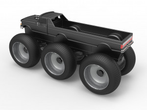 Monster Truck 6x6 concept Modèle 3D