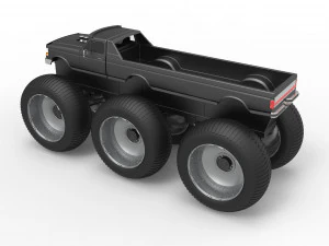 Monster Truck 6x6 concept 3D Model