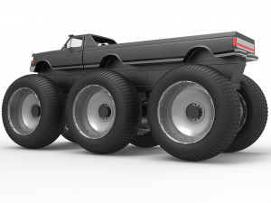 Monster Truck 6x6 concept Modèle 3D