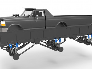 Monster Truck 6x6 concept Modèle 3D