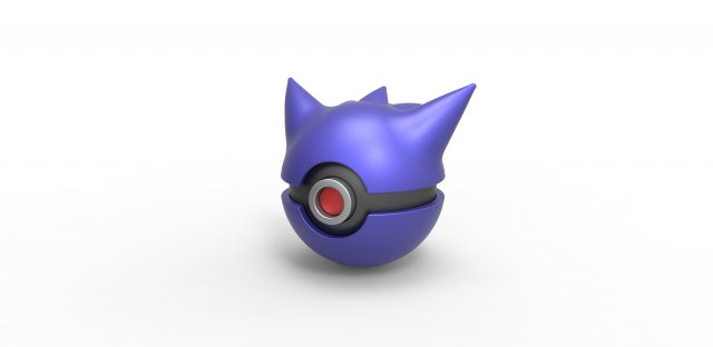 Gengar orb 3D प्रिंट मॉडल .c4d .max .obj .3ds .fbx .stl .blend 