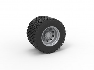 Military truck double wheel Scale 1 to 25 Modelo de Impressão 3D