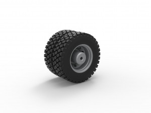 Military truck double wheel Scale 1 to 25 3D printmodel