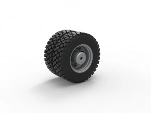 Military truck double wheel Scale 1 to 25 3D Print Model