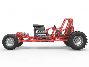 Mud dragster Scale 1 to 25 3D Print Model