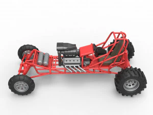 Mud dragster Scale 1 to 25 3D Print Model