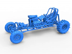Mud dragster Scale 1 to 25 3D Print Model