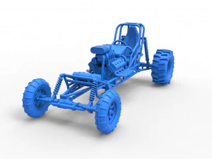 Mud dragster Scale 1 to 25 3D Print Model
