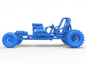 Mud dragster Scale 1 to 25 3D Print Model