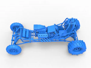 Mud dragster Scale 1 to 25 3D Print Model