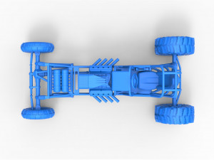 Mud dragster Scale 1 to 25 Modello di stampa 3D