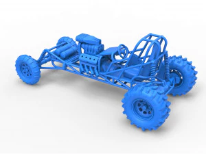 Mud dragster Scale 1 to 25 3D Print Model