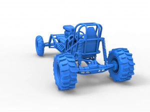 Mud dragster Scale 1 to 25 3D Print Model
