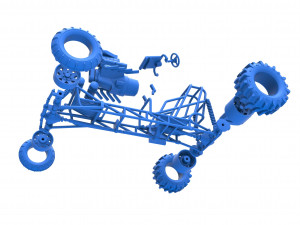 Mud dragster Scale 1 to 25 Modello di stampa 3D