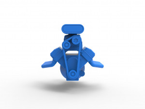 Engine V8 for mud dragster Scale 1 to 25 Modèles 3D en vedette
