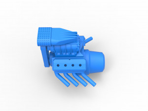 Engine V8 for mud dragster Scale 1 to 25 Modèles 3D en vedette