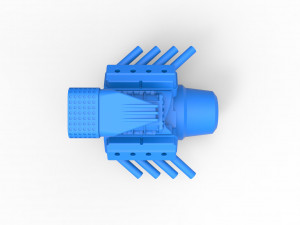 Engine V8 for mud dragster Scale 1 to 25 Modèles 3D en vedette