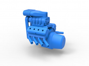 Engine V8 for mud dragster Scale 1 to 25 Modèles 3D en vedette