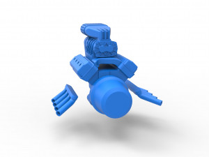Engine V8 for mud dragster Scale 1 to 25 Modèles 3D en vedette
