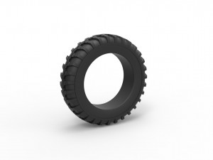 Military tire 5 Scale 1 to 10 3D Print Model