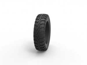 Military tire 5 Scale 1 to 10 3D Print Model