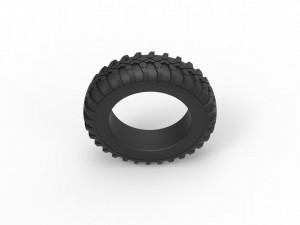 Military tire 5 Scale 1 to 10 Modèles 3D en vedette