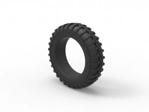 Military tire 5 Scale 1 to 10 3D Print Model