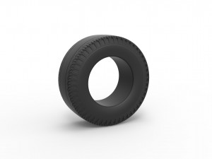 Rear tire of vintage dragster Version 2 Scale 1 to 10 Modelo de Impressão 3D