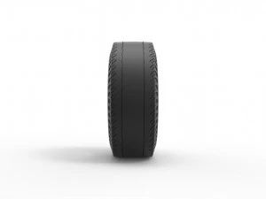 Rear tire of vintage dragster Version 2 Scale 1 to 10 3D Print Model