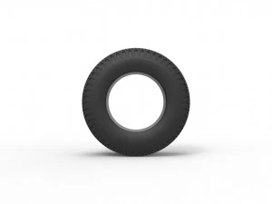 Rear tire of vintage dragster Version 2 Scale 1 to 10 3D Print Model
