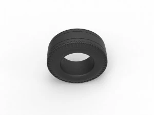 Rear tire of vintage dragster Version 2 Scale 1 to 10 3D Print Model