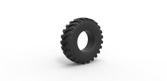 Military Ural tire OI-25 Scale 1 to 25 3D-Druckmodell .c4d .max .obj .3ds .fbx .stl .blend 