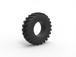 Military Ural tire OI-25 Scale 1 to 25 Model Cetak 3D