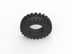 Military Ural tire OI-25 Scale 1 to 25 3D-Druckmodell