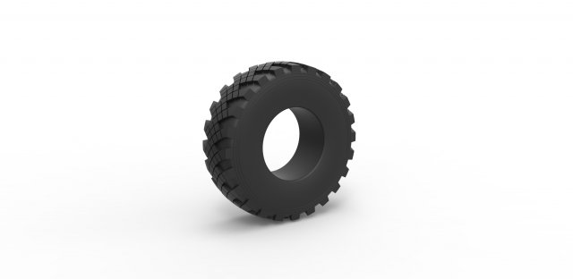 Military Ural tire KAMA-1260 Scale 1 to 25 3D Принт Модель .c4d .max .obj .3ds .fbx .stl .blend