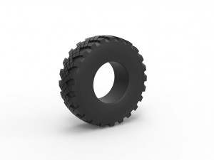 Military Ural tire KAMA-1260 Scale 1 to 25 3D Принт Модель