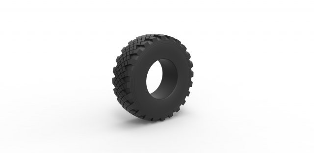 Military Ural tire KAMA-1260-1 Scale 1 to 25 Modelo de Impressão 3D .c4d .max .obj .3ds .fbx .stl .blend 