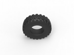 Military Ural tire KAMA-1260-1 Scale 1 to 25 Modelo de Impressão 3D