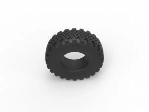 Military Ural tire KAMA-1260-1 Scale 1 to 25 3D Print Model