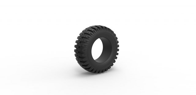 Military Ural tire O-47A Scale 1 to 25 3D-Druckmodell .c4d .max .obj .3ds .fbx .stl .blend 