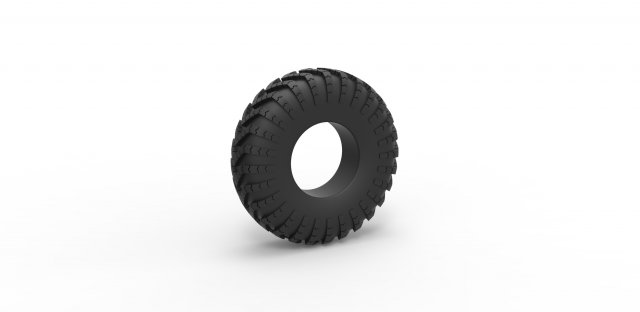 Military tire I-159 Scale 1 to 25 3D Print Model .c4d .max .obj .3ds .fbx .stl .blend 