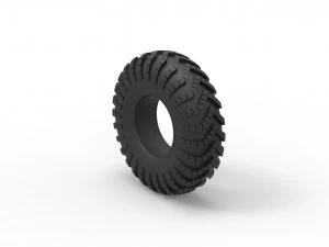 Military tire I-159 Scale 1 to 25 3D Print Model