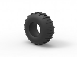 Low pressure Forester 1370 tire Scale 1 to 25 3D Print Model