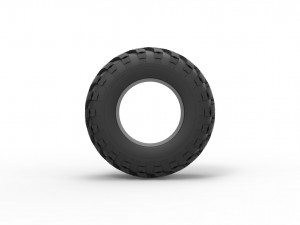 Military KRAZ tire VID-201 Scale 1 to 25 Model Cetak 3D