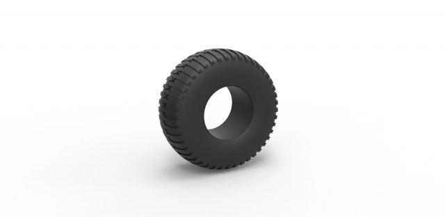 Low pressure tire 4 Scale 1 to 25 3D Print Model .c4d .max .obj .3ds .fbx .stl .blend 